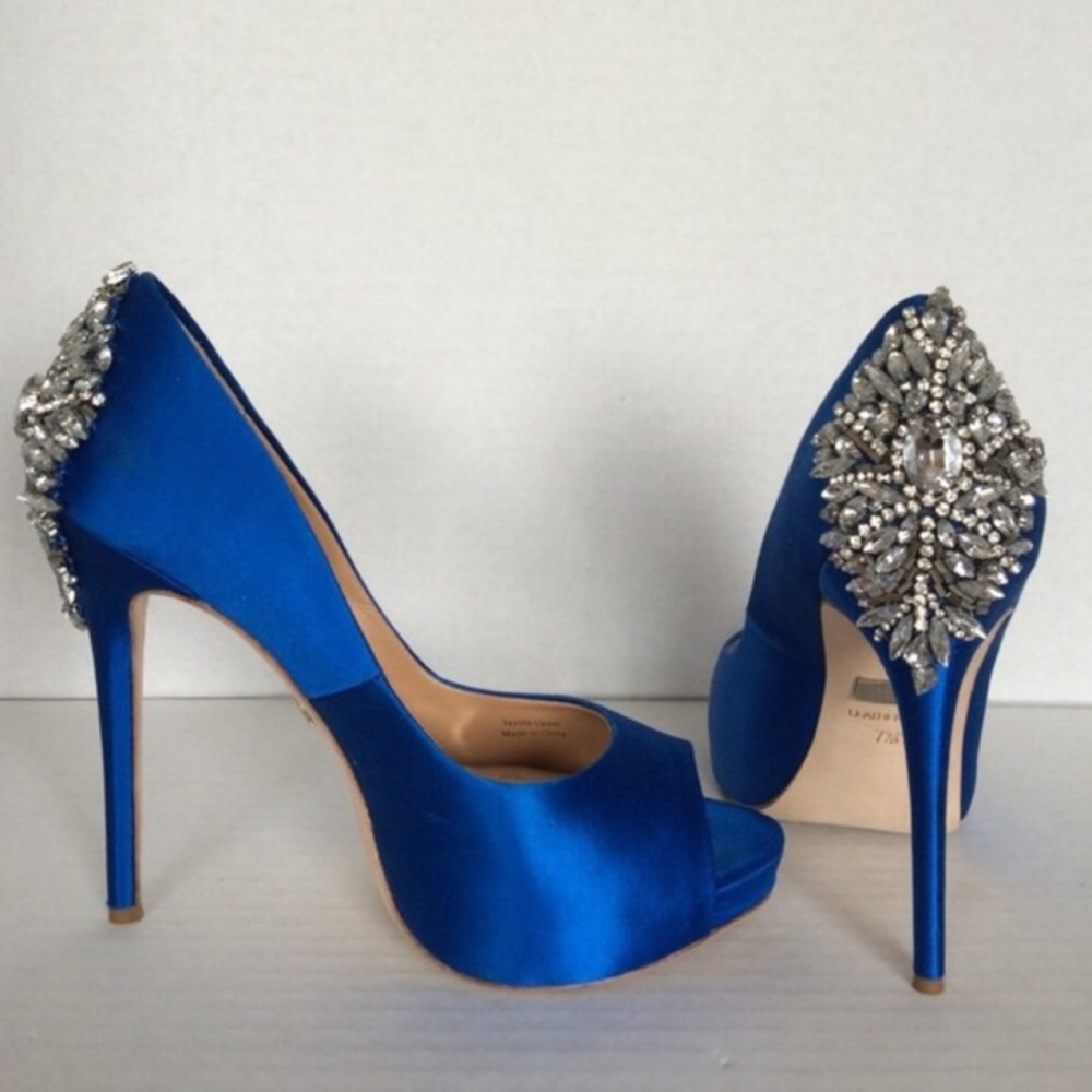 Badgley Mischka Kiara Heel blue sapphire crystal